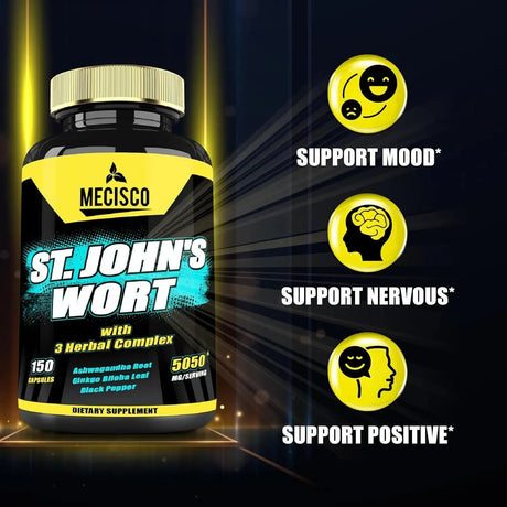 MECISCO - Mecisco St. John's Wort 5050Mg. 150 Capsulas - The Red Vitamin MX - Suplementos Alimenticios - {{ shop.shopifyCountryName }}