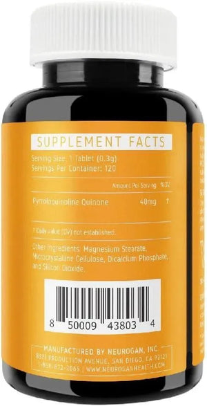 NEUROGAN HEALTH - Neurogan Health Pure PQQ 40Mg. 120 Tabletas - The Red Vitamin MX - Suplementos Alimenticios - {{ shop.shopifyCountryName }}