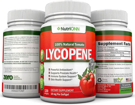 NUTRIONN - NutriONN Lycopene 10Mg. 120 Capsulas Blandas - The Red Vitamin MX - Suplementos Alimenticios - {{ shop.shopifyCountryName }}
