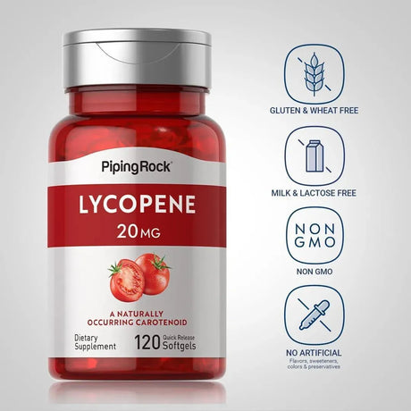 PIPING ROCK - Piping Rock Lycopene 20Mg. 120 Capsulas Blandas - The Red Vitamin MX - Suplementos Alimenticios - {{ shop.shopifyCountryName }}