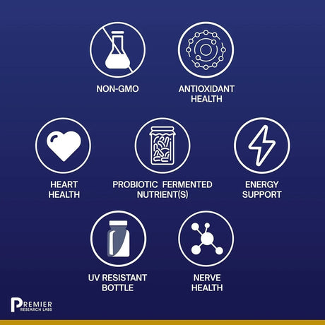 PREMIER RESEARCH LABS - Premier Research Labs PQQ Complex 60 Capsulas - The Red Vitamin MX - Suplementos Alimenticios - {{ shop.shopifyCountryName }}