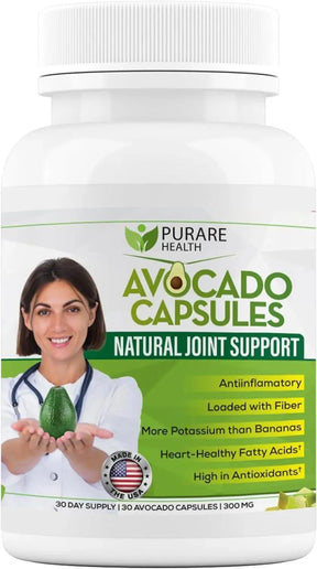 PURARE HEALTH - Purare Health Joint Health Natural Avocado Supplement 300Mg. 30 Capsulas - The Red Vitamin MX - Suplementos Alimenticios - {{ shop.shopifyCountryName }}