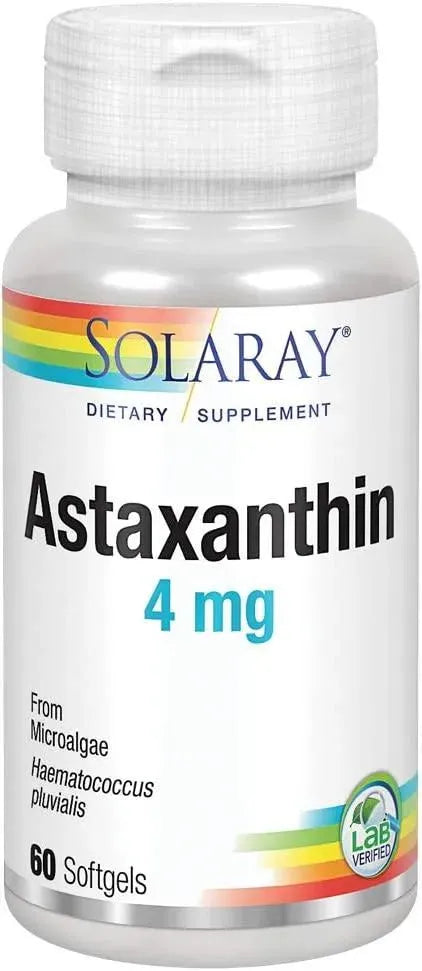SOLARAY - Solaray Astaxanthin 4Mg. 60 Capsulas Blandas - The Red Vitamin MX - Suplementos Alimenticios - {{ shop.shopifyCountryName }}