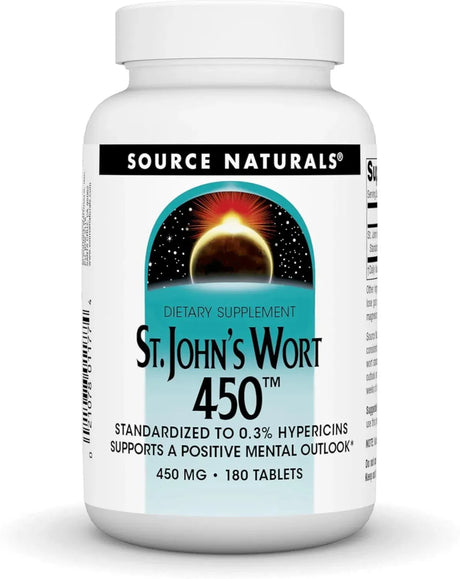 SOURCE NATURALS - Source Naturals St. John's Wort 450Mg. 180 Tabletas - The Red Vitamin MX - Suplementos Alimenticios - {{ shop.shopifyCountryName }}