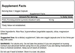 SWANSON - Swanson PQQ Pyrroloquinoline Quinone 10Mg. 30 Capsulas - The Red Vitamin MX - Suplementos Alimenticios - {{ shop.shopifyCountryName }}