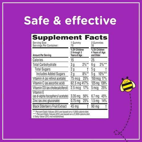 ZARBEE'S NATURALS - Zarbee's Children's Elderberry Immune Support 70 Gomitas - The Red Vitamin MX - Suplementos Alimenticios - {{ shop.shopifyCountryName }}